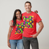 Neon Fruit Burst Muster T-Shirt (Unisex)