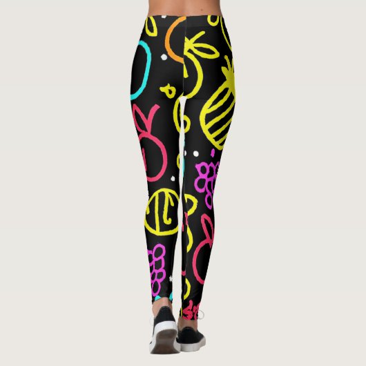 Neon Fruit Extravaganza Leggings (Rückseite)