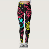 Neon Fruit Extravaganza Leggings (Vorderseite)