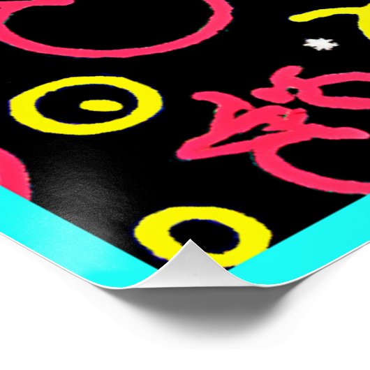 Neon Fruit Extravaganza Poster (Ecke)