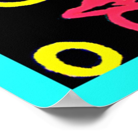 Neon Fruit Extravaganza Poster (Ecke)