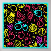Neon Fruit Extravaganza Poster (Vorne)