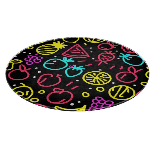 Neon Fruit Extravaganza Schneidebrett (Ecke)