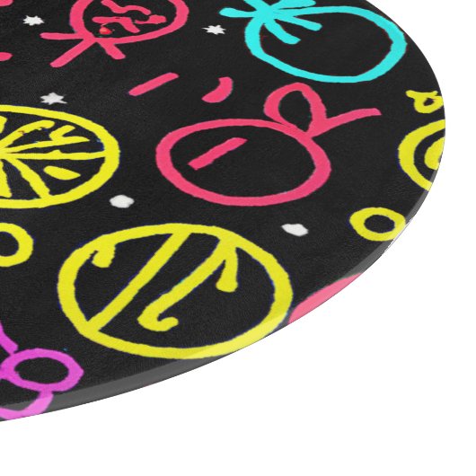 Neon Fruit Extravaganza Schneidebrett (Ecke)