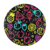 Neon Fruit Extravaganza Schneidebrett (Vorderseite)
