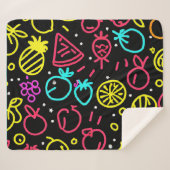 Neon Fruit Extravaganza Sherpadecke (Vorderseite (Horizontal))