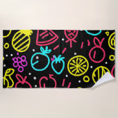 Neon Fruit Extravaganza Strandtuch (Vorderseite)