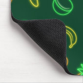 Neon Fruit Pattern Mouse Pad – Tropical Aesthetic Mousepad (Ecke)