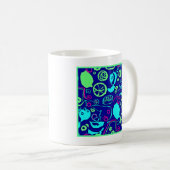 Neon Fruits Muster Art Kaffeetasse (VorderseiteRechts)