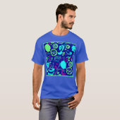 Neon Fruits Muster Art T-Shirt (Vorne ganz)