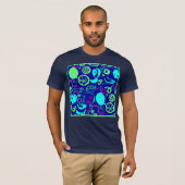 Neon Fruits Muster Art T-Shirt (Vorne ganz)
