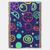 Neon Fruits Muster Farben Decke (Vorderseite Vertikal)