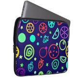 Neon Fruits Muster Farben Laptopschutzhülle (Vorne Rechts)