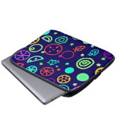 Neon Fruits Muster Farben Laptopschutzhülle (Vorne Knopf)