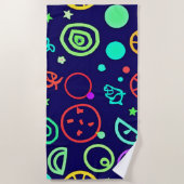Neon Fruits Muster Farben Strandtuch (Vorderseite)