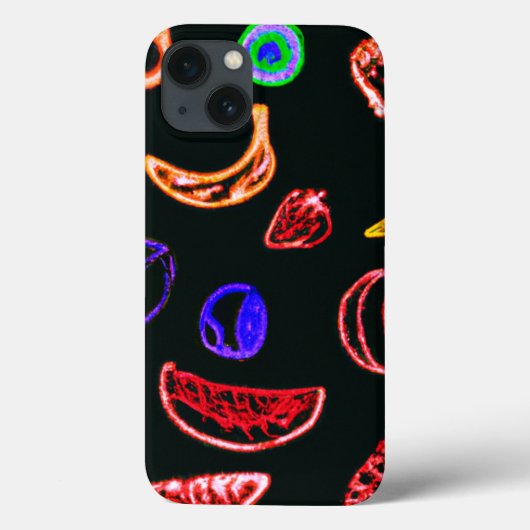 Neon Fruits Patterns Artwork design Case-Mate iPhone Hülle (Rückseite)