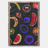 Neon Fruits Patterns Artwork design Decke (Vorderseite Vertikal)