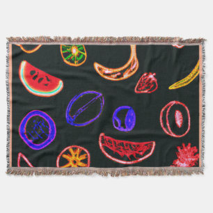Neon Fruits Patterns Artwork design Decke