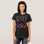 Neon Fruits Patterns Artwork design T-Shirt (Vorne ganz)