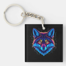 Neon-Fuchs-Gesicht – Lebendiges Leuchtendes Design