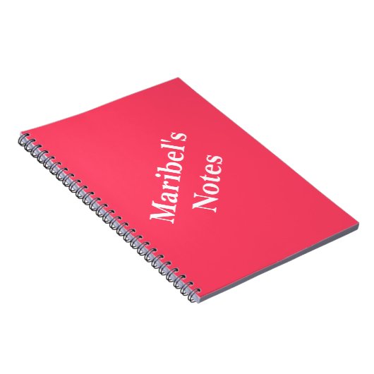 Neon Fuchsia Name Uni Notizblock (Rechte Seite)