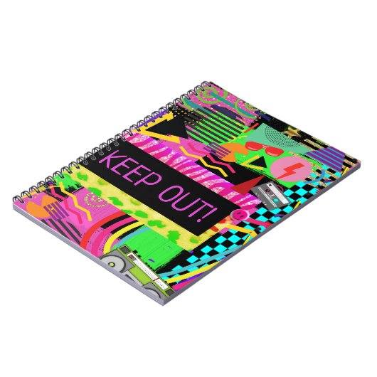 Neon Fun Bright Bold Krass Fresh Notizblock (Linke Seite)