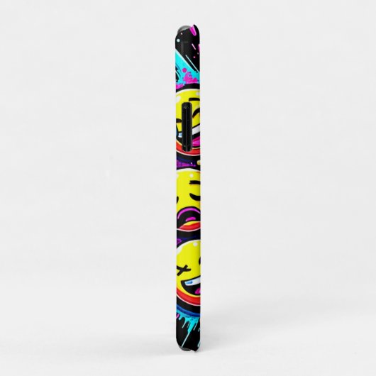 Neon Funky Emoji Mix Case-Mate iPhone Hülle (Hinten/Rechts)