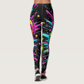 Neon Funky Emoji Mix Leggings (Rückseite)