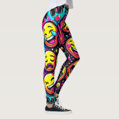Neon Funky Emoji Mix Leggings (Rechts)