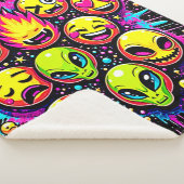 Neon Funky Emoji Mix Sherpadecke (3/4)