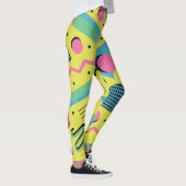 Neon Funky Memphis Pattern Leggings (Rechts)