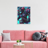 Neon Fury: Der kosmische Krieger Leinwanddruck (Insitu (Wohnzimmer))