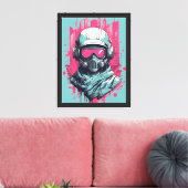 Neon Future Hero Leinwanddruck (Insitu (Wohnzimmer))