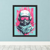 Neon Future Hero Leinwanddruck (Insitu (Holzboden))