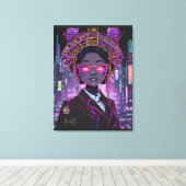 Neon Future ID1028 Leinwanddruck (Insitu (Holzboden))