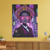 Neon Future ID1028 Leinwanddruck (Insitu (Wohnzimmer))