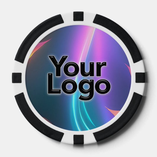 Neon Futuristic Poker Party Corporate Business Pokerchips (Vorderseite)