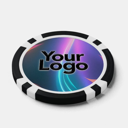 Neon Futuristic Poker Party Corporate Business Pokerchips (Einzeln)