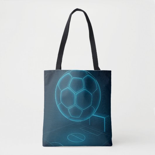 Neon Futuristic Soccer Field Art Tasche (Vorderseite)