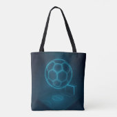 Neon Futuristic Soccer Field Art Tasche (Rückseite)