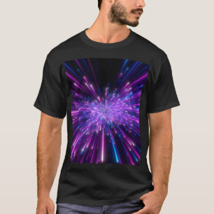 Neon-Galaxie Kosmischer Abstrakter Hintergrund T-Shirt