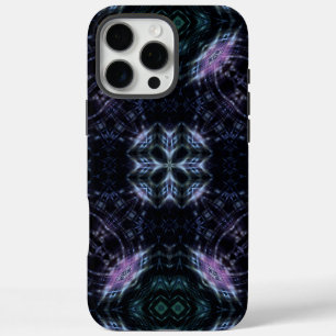 Neon-Galaxie-Mandala mit futuristischem Glanz iPhone 16 Pro Max Hülle