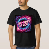 Neon Galaxy denkt an Mens Tshirt (Vorderseite)