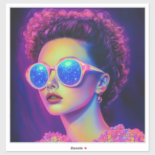 Neon Galaxy Glamour Aufkleber (Blatt)