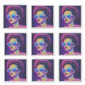 Neon Galaxy Glamour Aufkleber (Vorderseite)