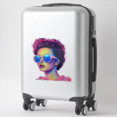 Neon Galaxy Glamour Aufkleber (Koffer)