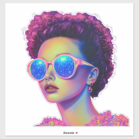 Neon Galaxy Glamour Aufkleber (Blatt)