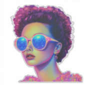 Neon Galaxy Glamour Aufkleber (Vorderseite)