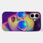 Neon Galaxy Glamour Case-Mate iPhone Hülle (Rückseite (Horizontal))