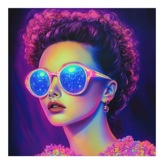 Neon Galaxy Glamour Fotodruck (Vorne)